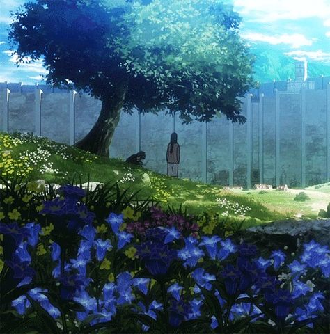 Attack on Titan Scene Icon, Purple Flowers Wallpaper, Attack On Titan Aesthetic, Eren And Mikasa, Wallpaper Doodle, Animation Artwork, Titan Anime, One Piece Pictures, Attack On Titan Art