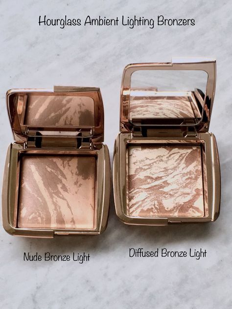 Hourglass Bronzers: Nude Bronze Light vs Diffused Bronze Light Cool Tone Bronzer, Hourglass Bronzer, Hourglass Makeup, Fav Products, Inspo Makeup, Hourglass Cosmetics, Beauty Makeup Tutorial, Makeup Board, Bronze Lighting