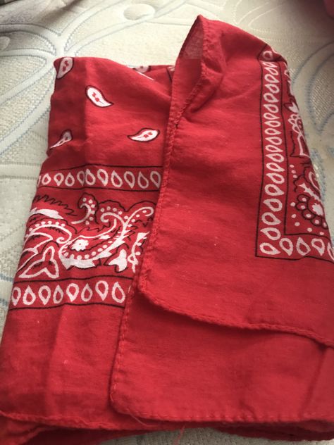 Red bandana Red Bandana Aesthetic, Bandana Aesthetic, Red Stuff, Bandana Outfit, Red Bandana, Alexander Mcqueen Scarf, Alexander Mcqueen, Alexander, Red