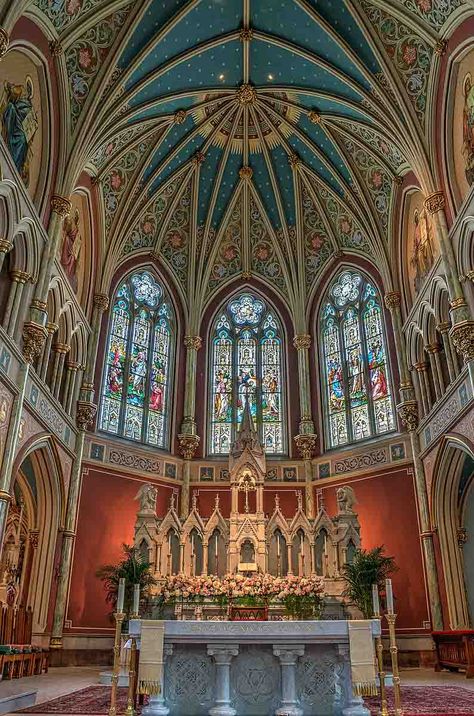 Gothic Revival Architecture, Gothic Interior, Church Aesthetic, St John The Baptist, Revival Architecture, Gothic Cathedrals, Cathedral Architecture, Gothic Cathedral, Gothic Church