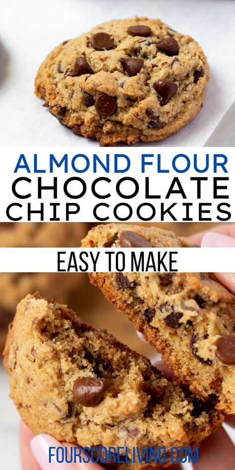 Almond Flour Baking, Almond Flour Chocolate Chip Cookies, Bakery Chocolate Chip Cookies, 40 Aprons, Rubber Spatula, Almond Flour Cookies, Healthier Desserts, No Flour Cookies, Vegan Dark Chocolate