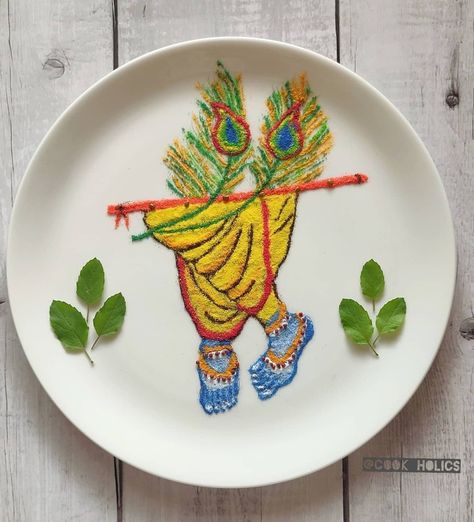 Krishna Flute, Floral Garland, Peacock Feather, Lord Krishna, Traditional Decor, Event Decor, Food Art, Krishna, Blouses