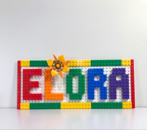 Visit SharingBricks on Etsy. Lego Desk, Lego Letters, Lego Bricks, Lego Brick, Name Sign, Name Signs, Lego, Desk