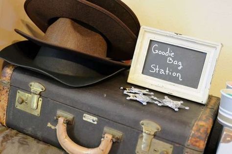 Tombstone cowboy party | CatchMyParty.com Movie Themed Birthday Party, Tombstone Movie, Old West Cowboy, Themed Birthday Party Ideas, Party Goodies, Cowboy Party, Book Fair, Themed Birthday Party, Old West