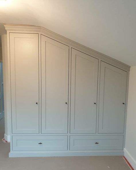 Attic Bedroom Storage, Loft Storage, Fitted Wardrobes, Master Room, Wardrobe Design Bedroom, Attic Bedroom, Storage Room, Wardrobe Design, Built In Wardrobe