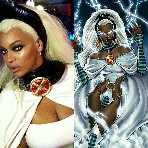 Storm Storm Costume Black Women, Storm Halloween Costume, Storm Superhero, Halloween Costumes 2015, Storm Costume, Storm Cosplay, Black Cosplayers, 2015 Halloween Costumes, Ororo Munroe