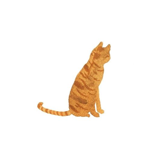 Ginger Cat Doodle, Orange Cat Aesthetic Drawing, Orange Tabby Cat Art, Orange Tabby Tattoo, Orange Tabby Cat Tattoo, Orange Cat Poster, Orange Cat Painting Easy, Orange Cat Doodle, Orange Cat Tattoo Simple