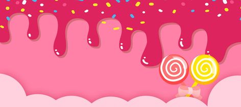 Lollipop Candy Cartoon Fun Fun Pink Banner Background Shop Banner Design, Candy Background, Overlays Tumblr, Christmas Lollipops, Baby Birthday Invitations, Food Promotion, Lollipop Candy, Banner Background Images, Cartoon Background