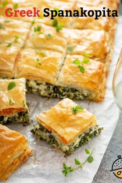 Spanokita Recipe, Greek Spanakopita, Bulgarian Desserts, Feta Pie, Spanakopita Recipe, Filo Dough, Greek Spinach, Greek Spinach Pie, Greek Recipe