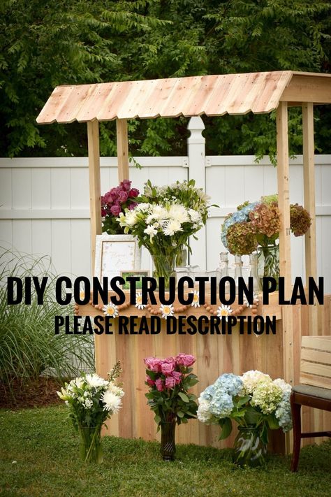 This item is a digital download of detailed DIY construction plans, and NOT a built lemonade stand. As clarification, neither a lemonade stand, nor the materials to build one, is sent to your home.  Are you a DIYer?  Ever wish you had a dedicated bar when you were hosting an event in your backyard? What about a hot chocolate or lemonade stand for a neighborhood gathering? This cost effective and easy to build beverage bar is your solution. Collapsible and easy to transport to any event, our plan Mobile Lemonade Stand, Hot Chocolate Stand, Kids Lemonade Stands, Diy Lemonade Stand, Fruit Stall, Kids Lemonade, Diy Lemonade, Lemonade Stands, Apothecary Shop