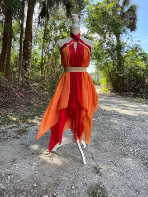 Fire Dancing Outfit, Fire Dancer Outfit, Fire Goddess Costume, Fire Costume Women, Fire Fairy Costume, Fire Skirt, Praise Dance Outfits, Worship Dance Outfits, Worship Dress