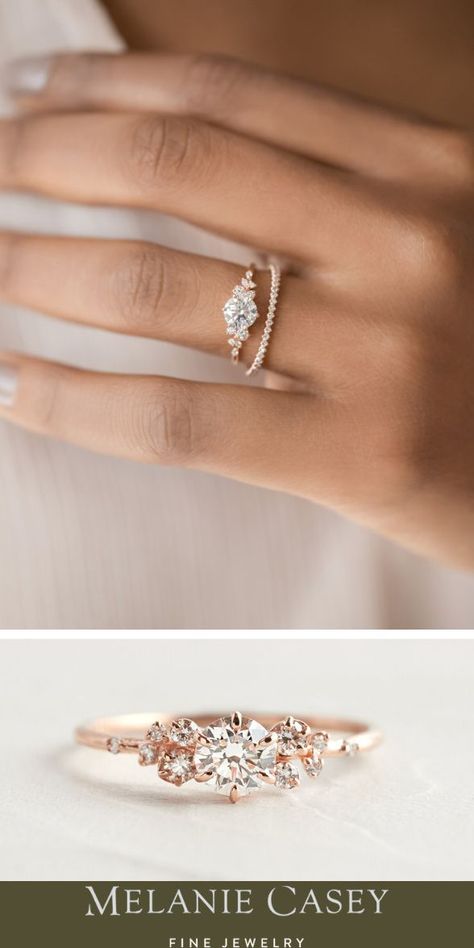 Snow Drift Ring, Snowdrift Ring With Wedding Band, Snowdrift Engagement Ring With Band, Snow Drift Engagement Ring, Engagement Rings Delicate, Snowdrift Ring, 3ct Diamond Ring, Band Drawing, Delicate Wedding Ring