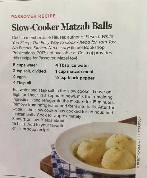 Matzah Ball Soup Crockpot, Matzah Ball Soup Recipe, Matzo Ball Soup Recipe, Matzah Ball Soup, Passover Holiday, Jewish Foods, Matzah Ball, Matzo Ball, Matzo Ball Soup