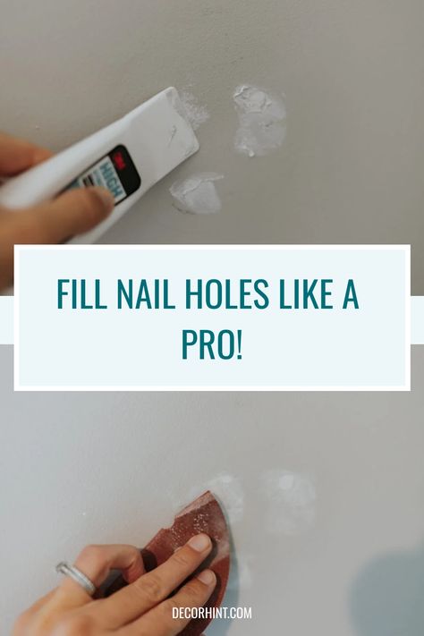 sharing my favorite all in one tool to fill nail holes in drywall. Less messy, affordable and all-in-one tool! Fill Nail Holes, Nail Holes, Drywall, Wall Paint, Like A Pro, Painting Projects, Diy Home Decor, All In One, My Favorite