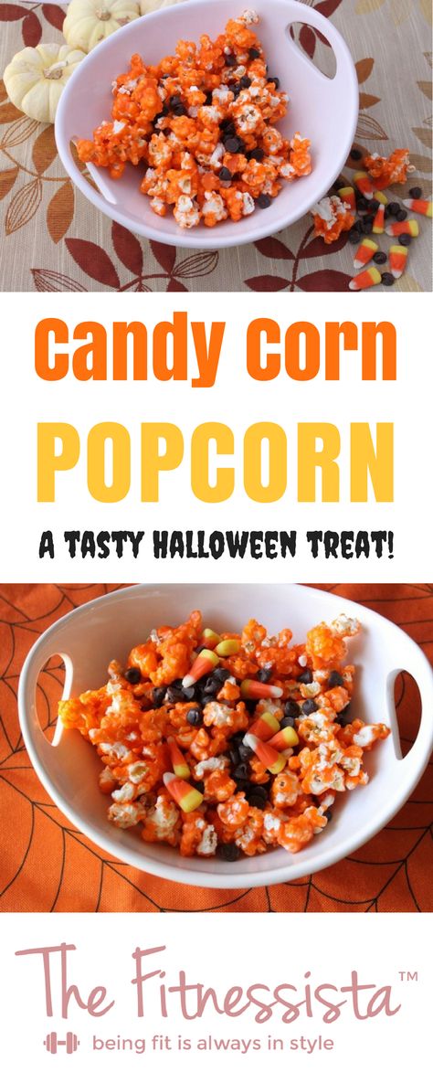 This candy corn popcorn recipe is the perfect fall treat. Salty popcorn coated with melted candy corn is the Halloween snack you need! fitnessista.com | #candycorn #halloweenrecipe #halloween #homemadepopcorn #candycornpopcorn #halloweenrecipes #popcornrecipe #halloweentreat Candy Corn Popcorn, Candy Corn Recipe, Melted Candy, Salty Popcorn, Halloween Snack, Homemade Popcorn, Popcorn Recipe, Halloween Food Treats, Homemade Candy