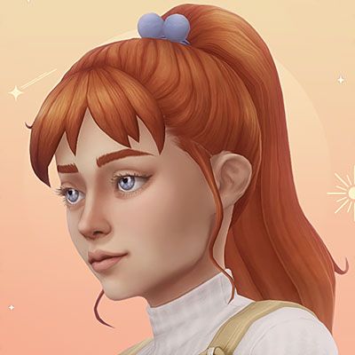 Ponytail With Bangs, Maxis Match, Sims 4, Bangs, Hair