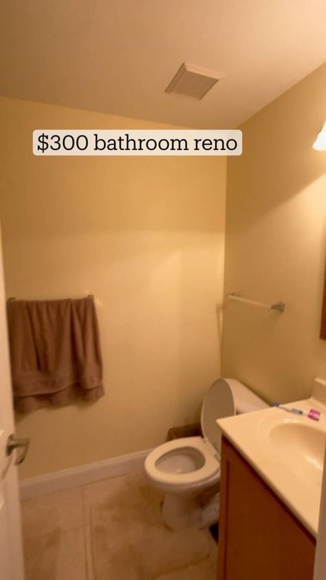 $300 budget bathroom reno in 2022 | Budget home decorating, Small bathroom design, Bathroom makeover Bathroom Renovation Ideas On A Budget, Cheap Home Remodel, Budget Friendly Remodel Ideas, Cheap Home Updates, Small Mobile Home Bathroom Remodel, Renovate Bathroom On A Budget, Old House Renovation Cheap Easy Diy, Easy Remodeling Ideas, Budget Home Improvement