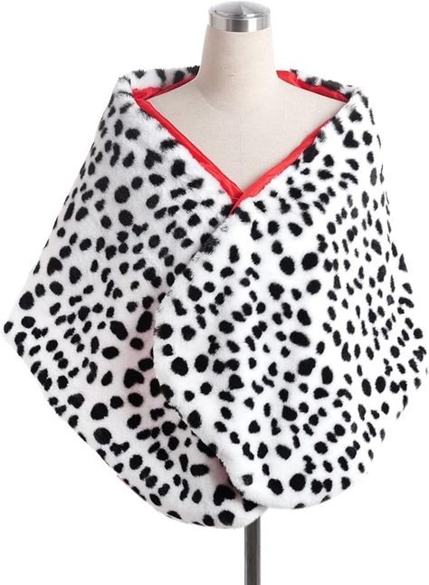 Pistha Dalmatian Scarf Women Faux Dalmation Stole Black White Coat Fancy Dress Costume for Halloween Cosplay Costume Accessories : Amazon.ca: Clothing, Shoes & Accessories Witch Cape, Black And White Costume, Faux Fur Shawl, Fur Shrug, Faux Fur Stole, Spotted Dog, Faux Fur Wrap, Costume Noir, White Costumes