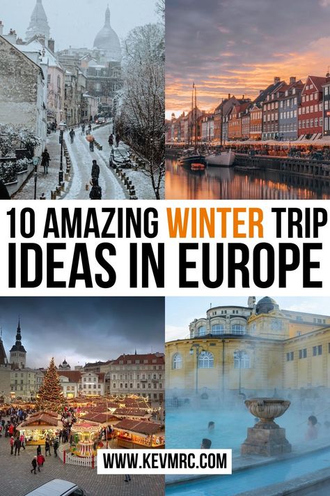 Don't know where to go in Europe in winter? Here are my 10 favorite places to visit in Europe in winter, with weather info and more. best places to visit in europe in winter | best places in europe in winter | europe winter travel destinations | winter trip ideas | best winter trips in europe | winter bucket list Places To Visit In Europe In Winter, Best Winter Destinations Europe, Best European Cities To Visit In Winter, Best Place To Travel In December, Eastern Europe Winter, Where To Go In Europe, Winter Travel Essentials, Trips In Europe, Winter In Europe