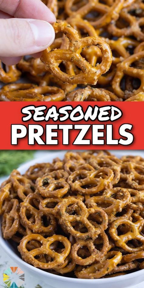 Ranch Seasoned Pretzels, Seasoned Pretzels Recipe, Ranch Pretzels, Pretzel Thins, Seasoned Pretzels, Healthy Kid Friendly Meals, Pretzel Snacks, Gluten Free Brands, Party Snack Food