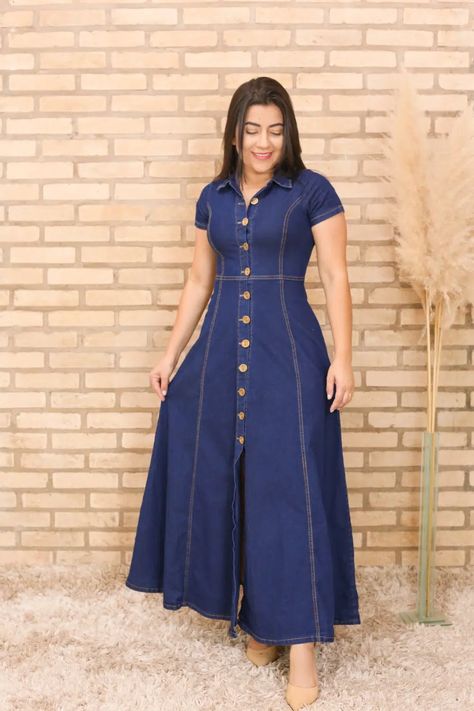 Denim Attire, Stylish Kurtis, Stylish Kurtis Design, Elegant Outfit Classy, Frock Fashion, Sewing Tutorials Clothes, Designer Dresses Casual, Hijabi Outfits, Elegant Outfit