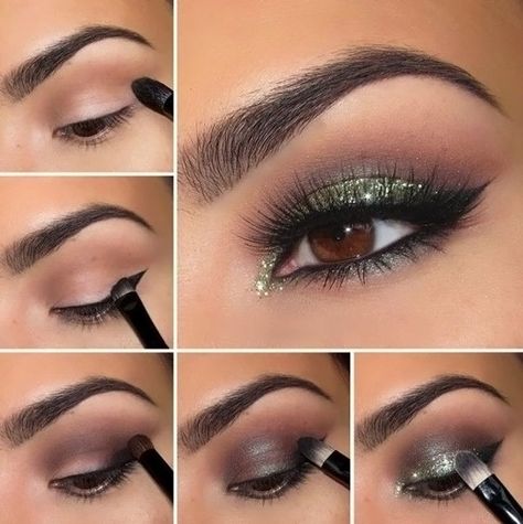 Glitter Holiday Makeup, Make Up Yeux, Holiday Makeup Tutorial, Smoky Eye Makeup Tutorial, 90s Makeup, Covering Dark Circles, Eye Makeup Styles, Makeup Advice, Makeup List