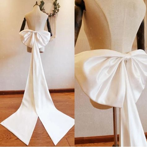 Big Satin Bow Wedding Dress Knots Removeable Bride Dresses Accessories white | eBay Ballgown Wedding Dress With Bow, Wedding Dress With Big Bow On Back, Wedding Dress With Bow On Back, Big Bow Wedding Dress, Satin Wedding Dress With Bow, Wedding Dress With Big Bow, Bow Back Wedding Dress, Wedding Dresses With Bow, Wedding Dress Bow