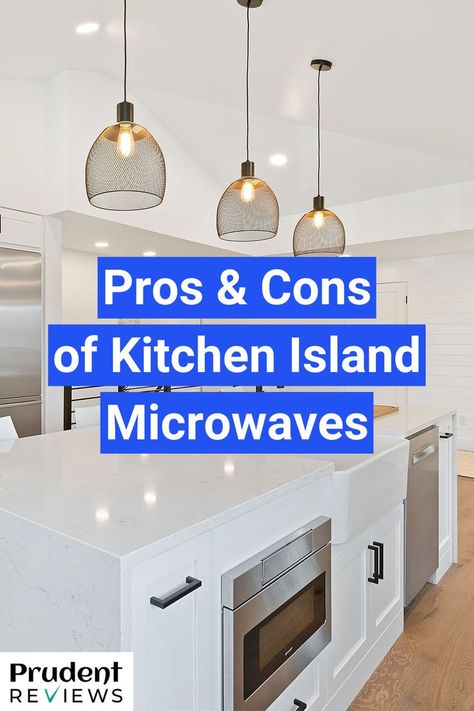 Is a Microwave in the Kitchen Island a Good Idea? 15 Pros & Cons Island Placement In Kitchen, Microwaves In Kitchens Where To Put, Microwave In The Kitchen, Kitchen Island Placement, Microwave Above Stove, Kitchen Island Microwave, Microwave In Island, Cooking Island, Microwave Cabinet