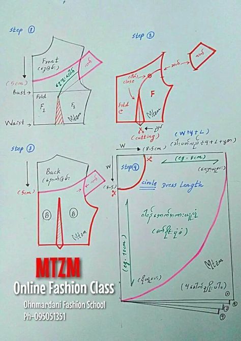 Pola Top, Pola Blus, Blouse Tutorial, Projek Menjahit, Sewing Blouses, Bodice Pattern, Afrikaanse Mode, Garment Pattern, Dress Making Patterns