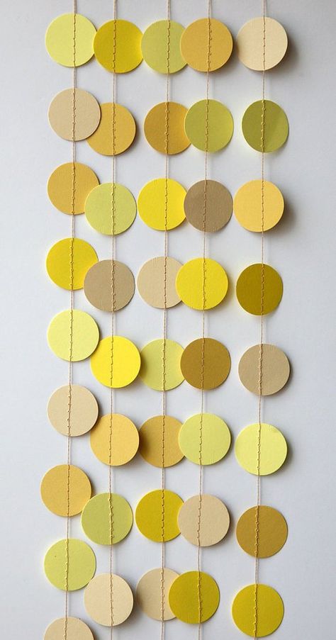 Fall decoration Nursery decor Paper garland Yellow garland Yellow circle garland Wedding decorations K-C-0043 https://t.co/4EYJP1m2L9 Gold And Yellow Party Decorations, Yellow Diy Decor, Yellow Decor Aesthetic, Baby Shower Yellow Theme, Yellow Birthday Party Decorations, Yellow Party Ideas, Yellow Party Decor, Yellow Garden Party, Yellow Classroom