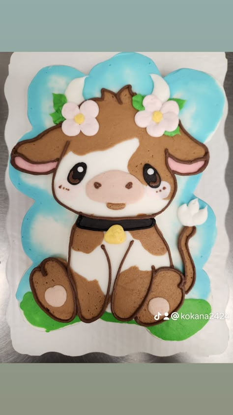 Cow Cupcake Cake Pull Apart, Cow Pull Apart Cupcake Cake, 2024 Cake, Cakes 2023, Cow Cupcakes, Pull Apart Cupcake, Frosting Ideas, Turtle Cupcakes, Animal Cupcake