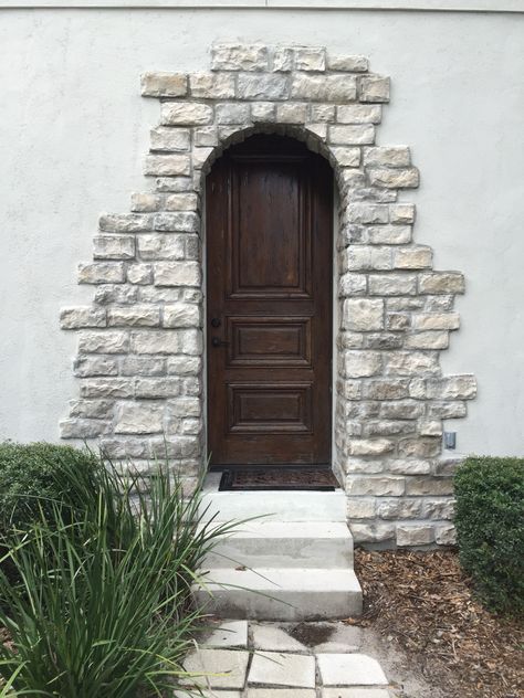 Arched doorway and stone Indoor Stone Archway, Interior Stone Archway, Round Doorway, Stone Doorway, Arched Front Door, Stone Archway, Arch Doorway, Wood Arch, Stone Arch