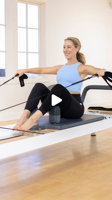 Pilates Anytime® on Instagram: "Ever tried a Reformer exercise that feels like a reset? ⁠
⁠
Scarecrow does it all—chest opening, deepening thoracic extension, and firing up that strong arm-to-back connection, all while moving your shoulders through their full range. ⁠
⁠
Get ready to feel the difference in Christine’s class!⁠
⁠
Class 5724⁠
⁠
#pilatesanytime #pilates #scarecrow" Pilates Anytime, Strong Arm, Chest Opening, Strong Arms, Pilates Reformer, Back Exercises, Arm Workout, Scarecrow, Pilates