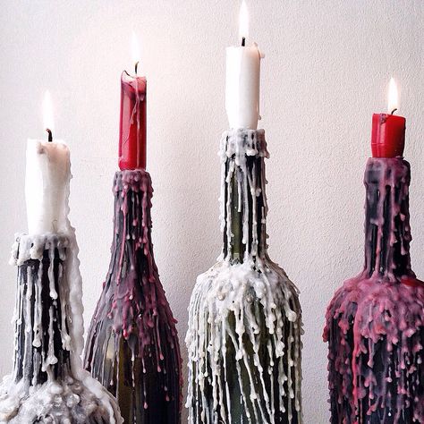 q Melted Candles Aesthetic, Candles Melted, Candle Wax Dripping, Pic Candle, Candle Drawing, Wine Candles, Wine Bottle Candles, Collage Art Projects, Bottle Candles