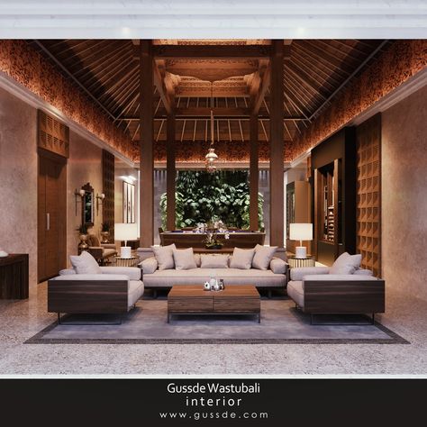 Transforming traditional elegance into modern comfort with Joglo-inspired interior. Feels the beauty of natural stone and wood, harmonizing with warm earth tones. Project: Joglo House Renon Designer: Gussde Wastubali Team Design: Rully & Metta www.gussde.com . . . . . .. #gussdewastubali #JogloStyle #InteriorDesign #NaturalElements #EarthTones #WoodFinishes #StoneDetails #TraditionalMeetsModern" Modern Joglo, Joglo House Design, Modern Joglo House Design, Joglo House, Stone And Wood, Team Design, Tiny Homes, Earth Tones, Natural Stone