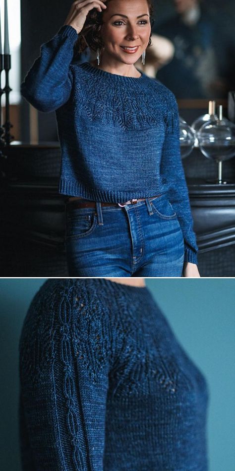 36 Stylish Knitted Pullovers for Warm and Trendy Winter Outfits Knitted Crop Sweater Pattern, Ravelry Knitting Free Sweaters, Modern Sweater Knitting Pattern, Fitted Sweater Knitting Pattern, Cotton Sweater Knitting Pattern, Lace Knitting Patterns Free Sweaters, Modern Knitting Patterns Free, Vogue Knitting Patterns Free, Knit Sweater Patterns For Women