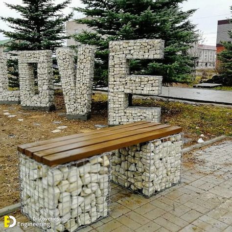 31+ Gorgeous Gabion Ideas For Backyards | Engineering Discoveries Gabion Wall Design, Gabion Ideas, Gabion Stone, Cornwall Garden, Gabion Baskets, Decor Business, Gabion Wall, Brick Art, Diy Lawn