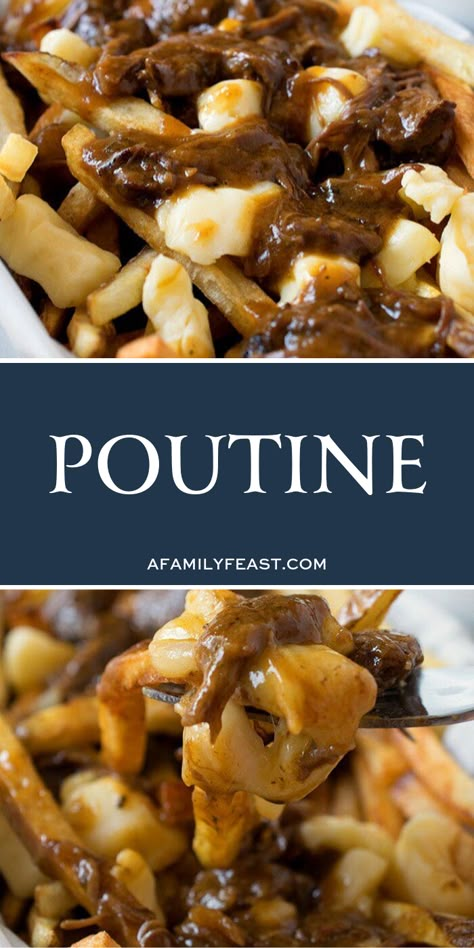 Gravy French Fries, French Fries With Gravy, Poutine Recipe Vegetarian, Short Rib Poutine, Poutine Gravy Recipe, Poutine Recipes, Breakfast Poutine, Poutine Fries, Gravy Fries