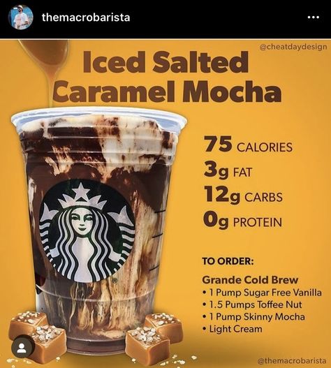 Low Calorie Starbucks Drinks, Resep Starbuck, Minuman Starbucks, Starbucks Hacks, 1000 Calorie, Salted Caramel Mocha, Coffee Recipes Starbucks, Iced Starbucks Drinks, Resep Smoothie