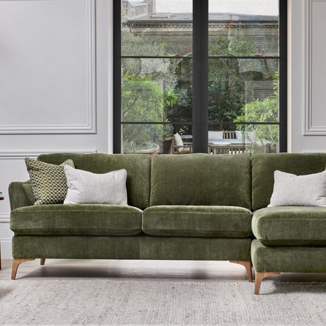 Green is the new.. Grey!🌿🫒🍏🥝 If you want to freshen up your neutral interior but scared to stray from your greige comfort zone? Say hello to green and the new JASMIN collection just landed in store. Available in a wide range of fabrics the JASMIN collection is modern, cool and effortless. Come and visit our Studio building and take a seat 🪑🌿 #greenaesthetic #Homeinteriors #homestyle #homeinterior #Sheffield #HomeStyles #Stylemyhome #homesweethome Hampton Sofa, Serie Bmw, Lounge Ideas, 5 Seater Sofa, Green Sofa, Sofa Size, School House, Custom Sofa, Sofa Upholstery