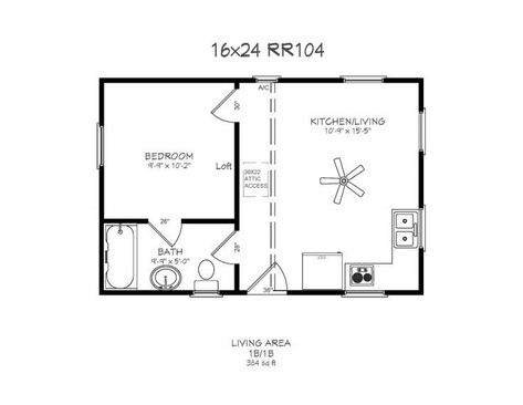 Log Cabin Floor Plans With Loft, 16x24 Cabin, Cabin Floor Plans With Loft, Floor Plans With Loft, Cottage Architecture, Garage Packages, Loft Railing, Loft Floor Plans, Log Cabin Floor Plans