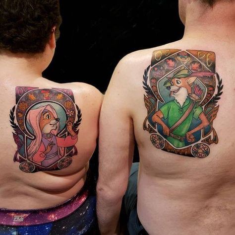 Creative Couple Tattoos, Disney Couple Tattoos, 2023 Tattoo, Couple Tattoos Unique Meaningful, Couples Tattoos, Disney Couple, Couple Tattoos Unique, Couple Tattoo, Disney Couples