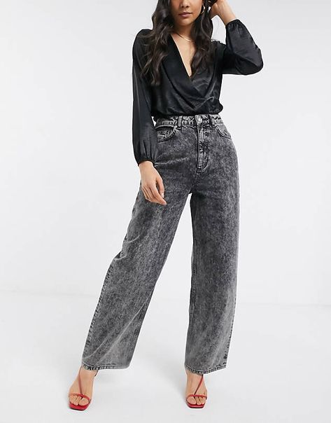 Page 2 - Trend | Fashion Trends Online | ASOS High Waisted Flare Jeans Outfit, Acid Wash Jeans Outfit, Wash Jeans Outfit, Flare Jeans Outfit, Slim Mom Jeans, Black Jeans Outfit, High Waisted Flare Jeans, Kick Flare Jeans, Dad Jeans