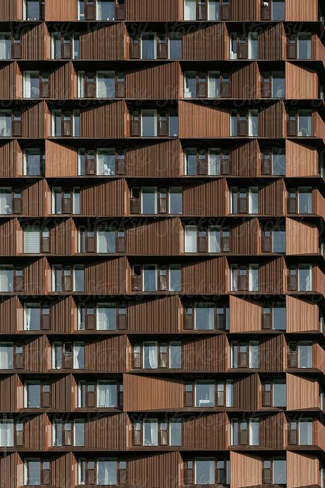 Copenhagen Architecture Modern, Denmark Architecture, Copenhagen Architecture, Brown Architecture, Facade Panel, Copenhagen Denmark, Logo Designs, Phuket, Modern Architecture