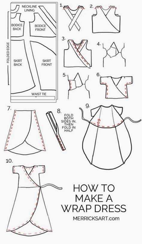 Wrap dresses are such a classic style, but are also so huge this season. Learn how to make your own wrap dress with this simple sewing tutorial! Tips Menjahit, Hantverk Diy, Dress Sewing Tutorials, Beginner Sewing Projects Easy, Simple Sewing, Lose Pounds, Costura Diy, Sew Ins, Leftover Fabric