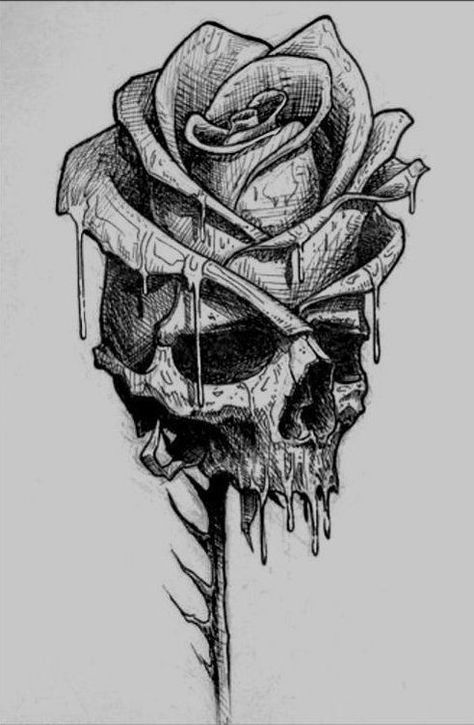 Skitse Bog, Skull Rose Tattoos, Skull Hand Tattoo, Ink Therapy, Dibujos Tattoo, Kunst Tattoos, Desen Realist, Men Tattoos, Výtvarné Reference