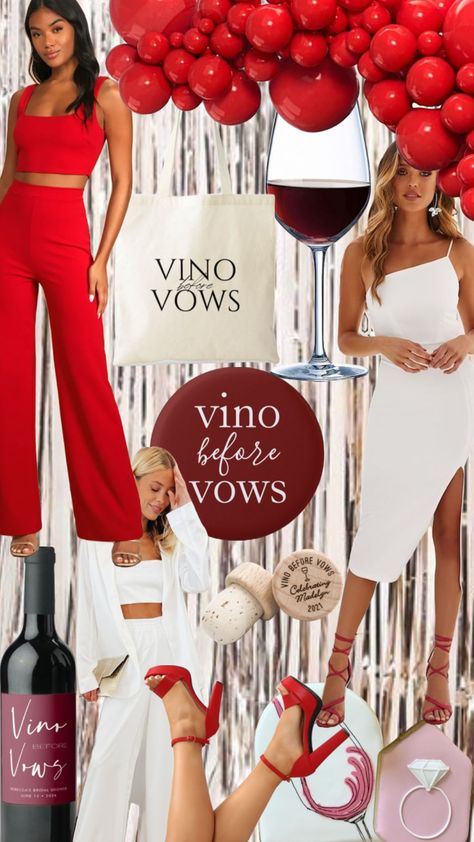 Vino Before Vows Bachelorette Party Inspiration #vinobeforevows #vino #outfitinspo #bachelorette #bacheloretteparty #bachelorettetheme #bachelorettepartyideas #bachelorettedecor #bacheloretteweekend Vino Bachelorette Party, Vino Before Vows Bachelorette Outfits, Wine Tasting Bachelorette Party Outfit, Vino And Veils Bachelorette, Vino Before Vows Bachelorette Party, Thats Amore Bachelorette, Bachelorette Party Themes Wine, Red Bachelorette Party Outfit, Winery Bachelorette Party Outfit