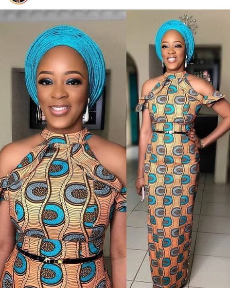 Alter Neck Dress, African Garments, Ankara Styles For Wedding, Ankara Wedding Styles, Beautiful Ankara Styles, Trendy Ankara Styles, Ankara Long Gown Styles, Style Africain, Ankara Gowns