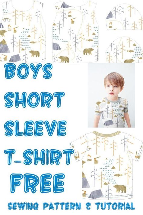 Boys Clothes Patterns, Boys Shirts Pattern, T Shirt Sewing, Boys Sewing Patterns, Sewing Patterns For Women, Tops Sewing, T Shirt Sewing Pattern, Skirt Patterns, Boy Sewing