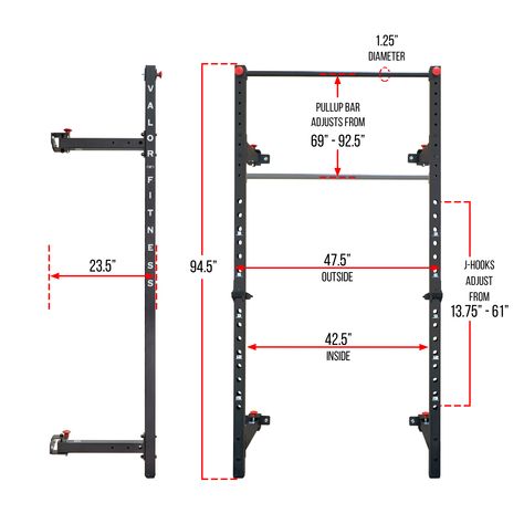 Folding Squat Rack, Ruang Gym, Gym Equipment For Home, Homemade Gym Equipment, Gym Rack, Home Made Gym, Building A Home Gym, Foldable Wall, Diy Gym Equipment